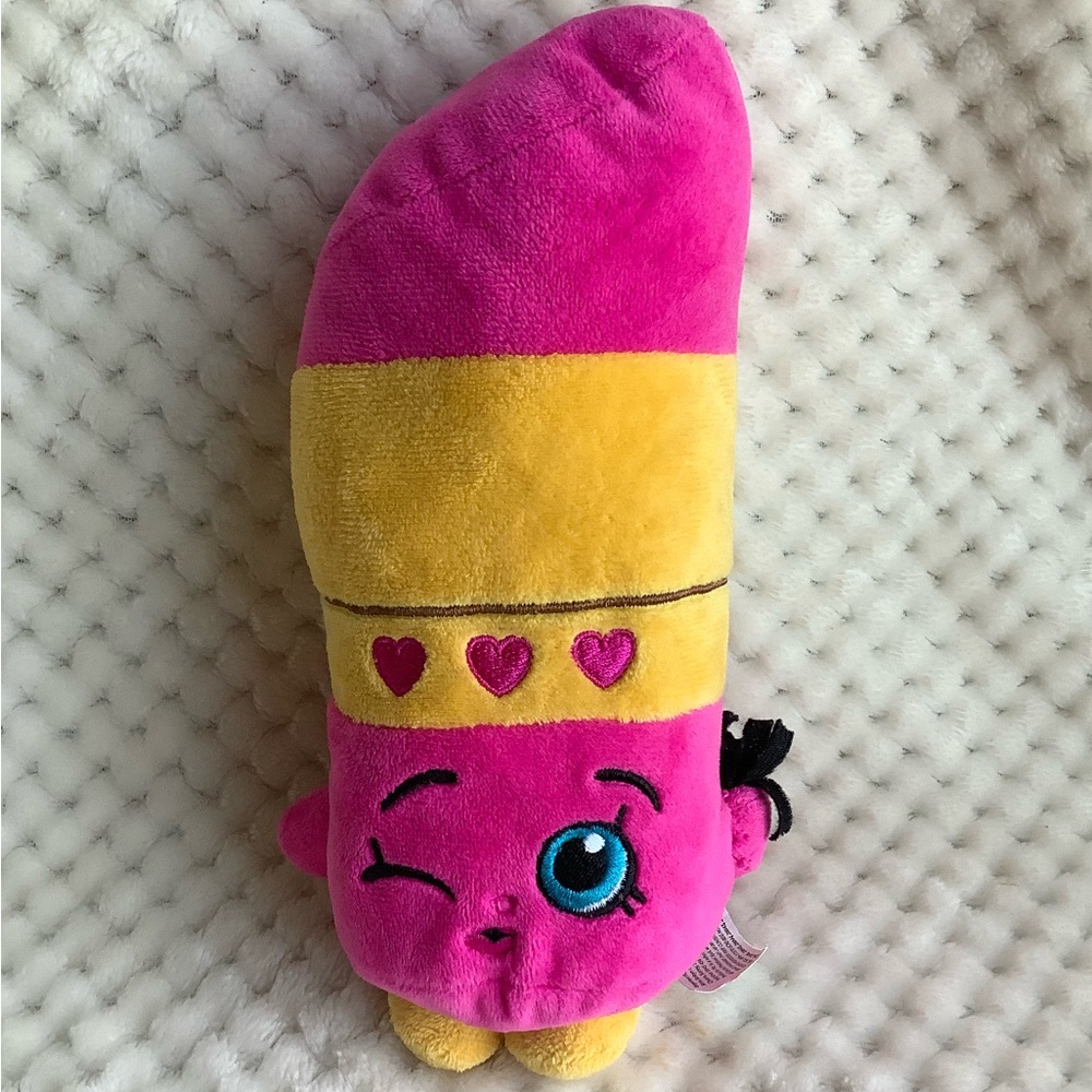 Shopkins Plush Lippy Lipstick Winking Stuffed Toy Imports Dragon Embroidered 💄
